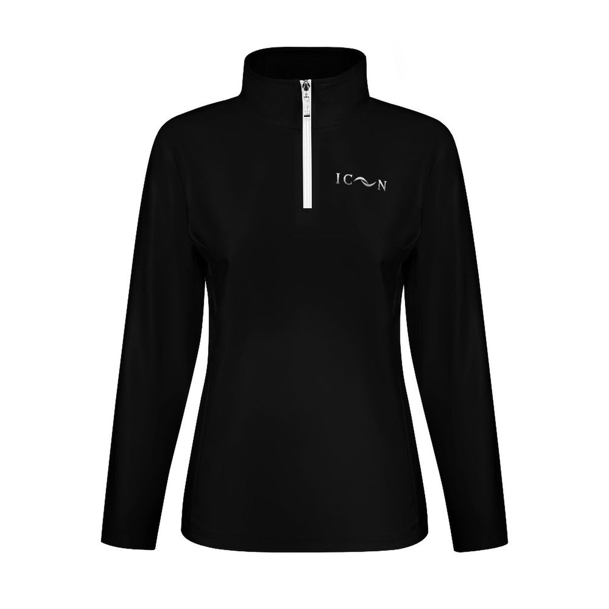 ICON Women's1/4 Zipper Long Sleeve Zip Gym Top