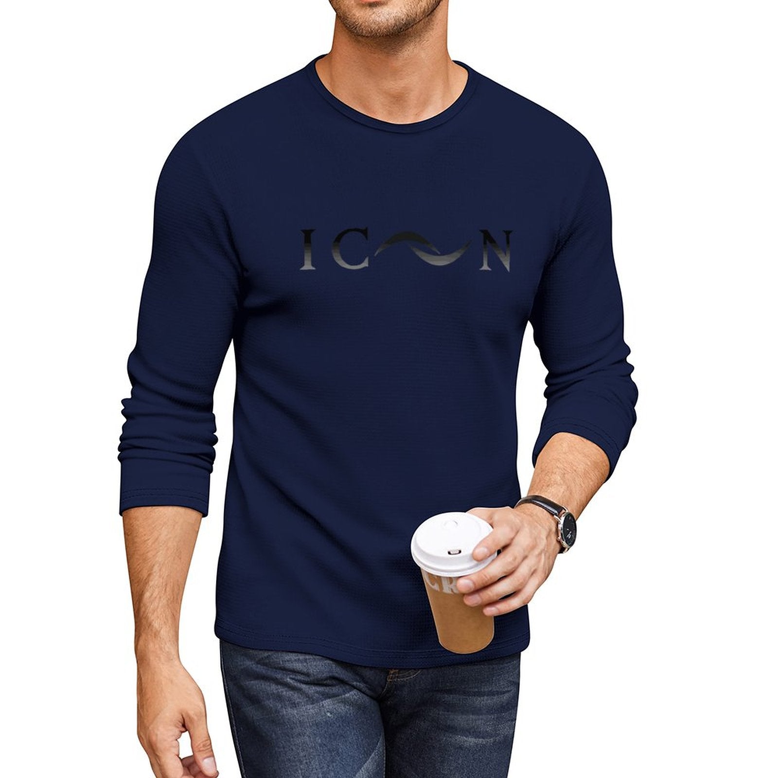 ICON Men's Crewneck Long Sleeve T-shirt