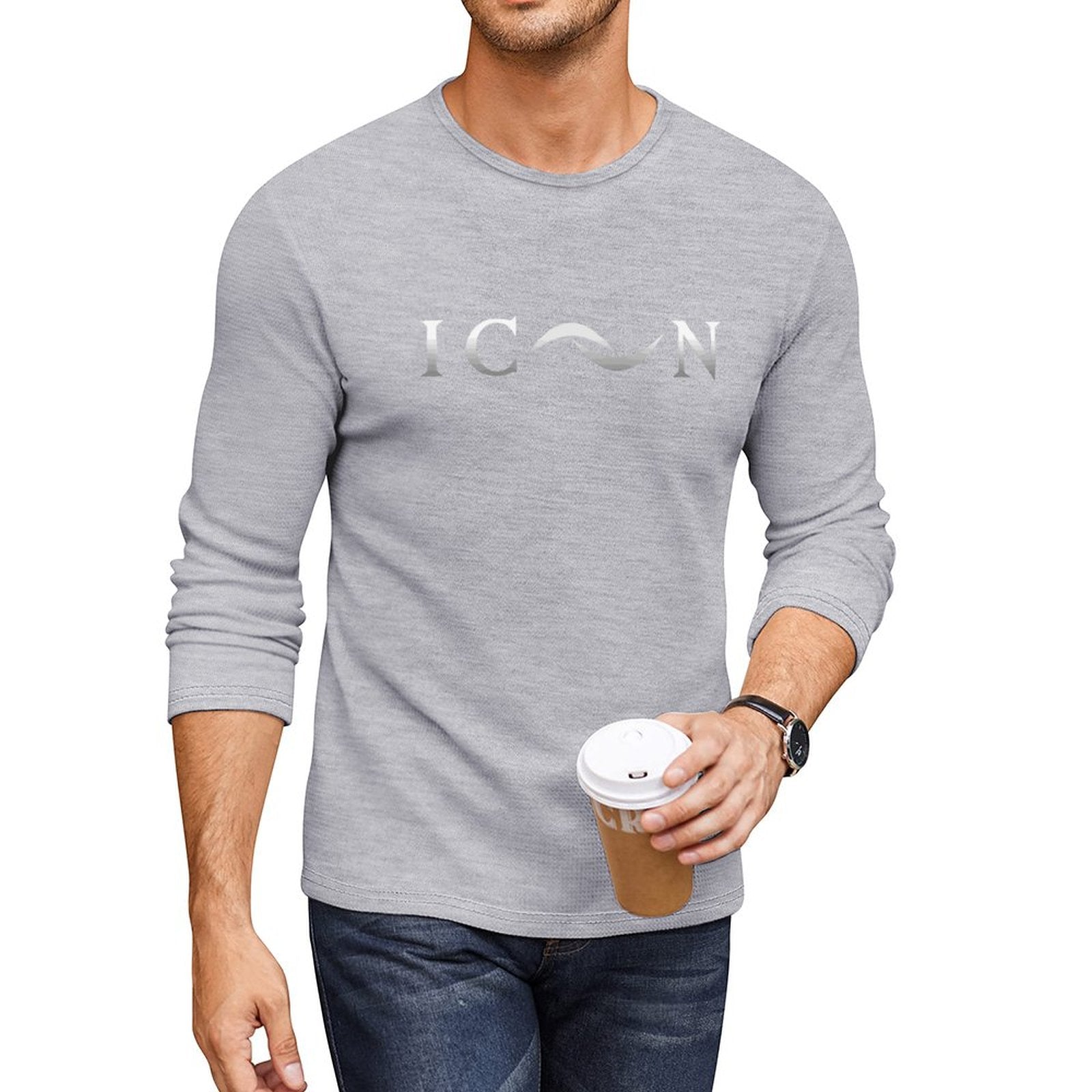 Icon Men's Crewneck Long Sleeve T-shirt