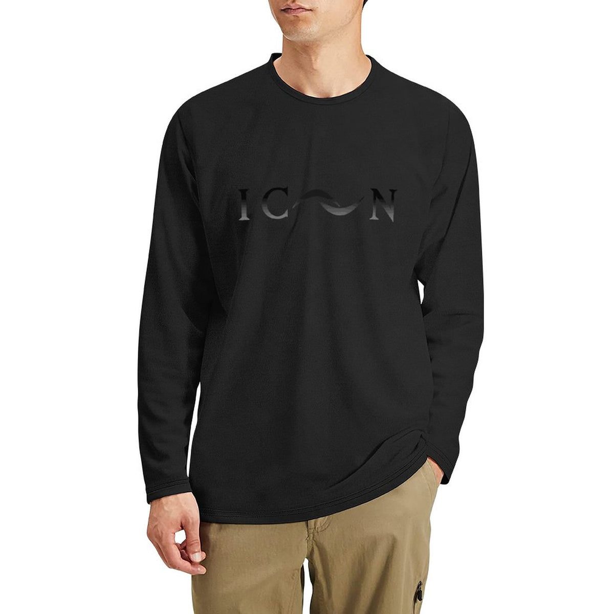 ICON Men's Crewneck Long Sleeve T-shirt
