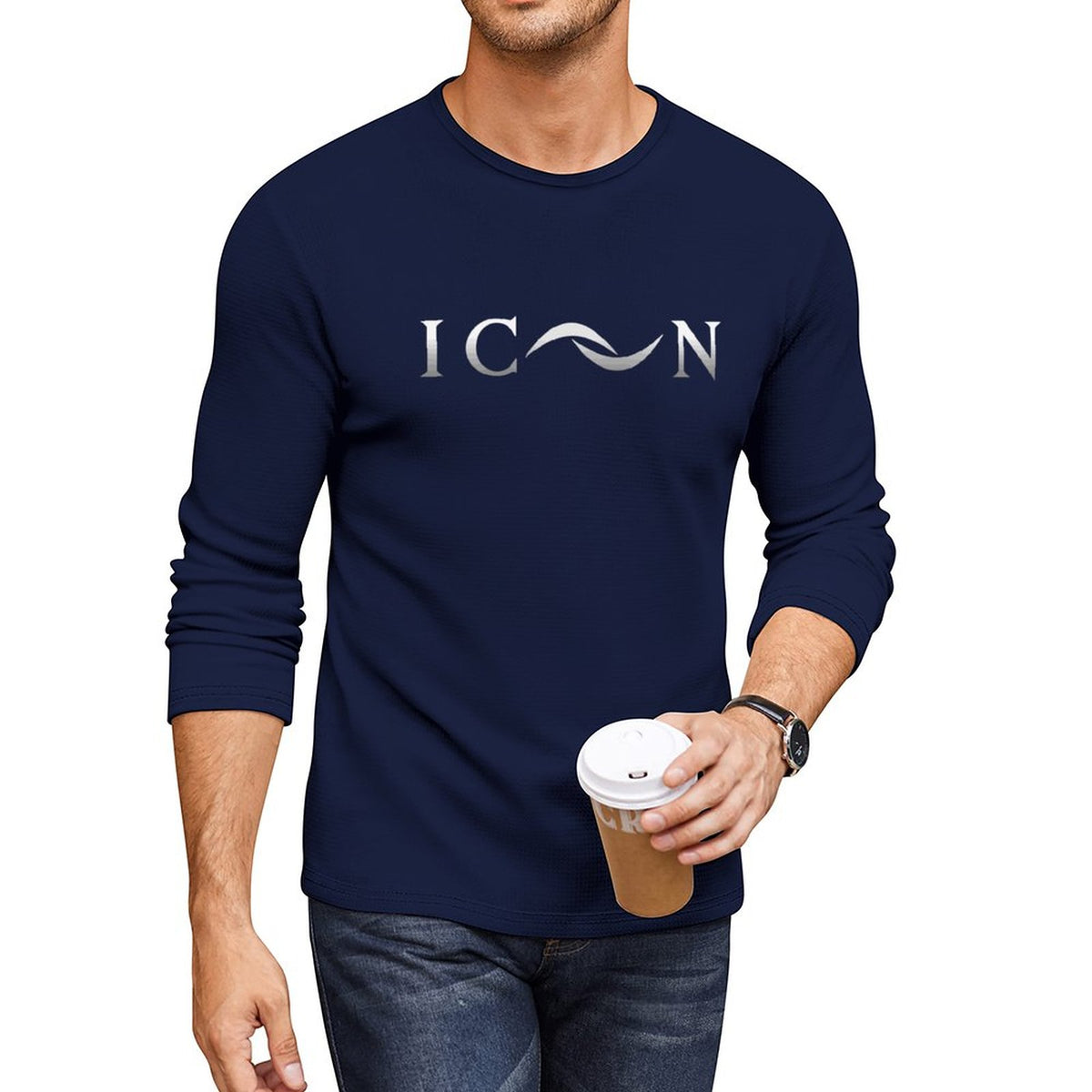 Icon Men's Crewneck Long Sleeve T-shirt