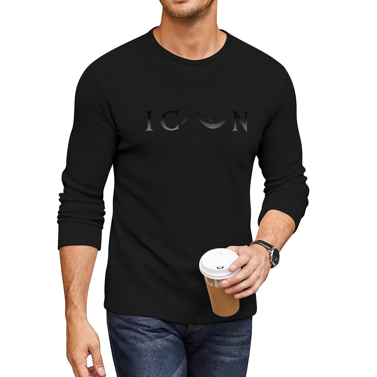 ICON Men's Crewneck Long Sleeve T-shirt