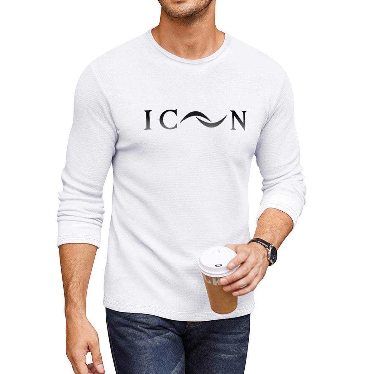 ICON Men's Crewneck Long Sleeve T-shirt